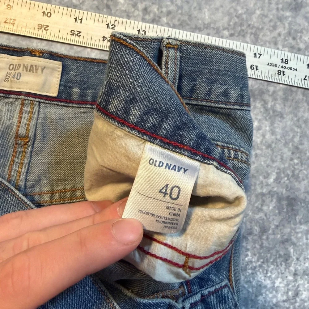 Vintage Old Navy Mens Blue Denim Jean Shorts Size 40 Medium Wash‎ Casual Jorts
